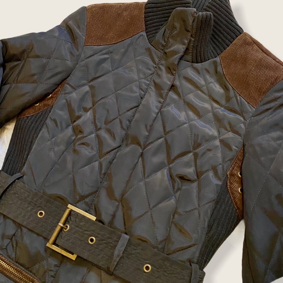 Zara Quilted Jacket with Belt - Picture 4 of 9